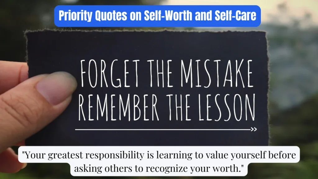 Priority Quotes on Self-Worth and Self-Care