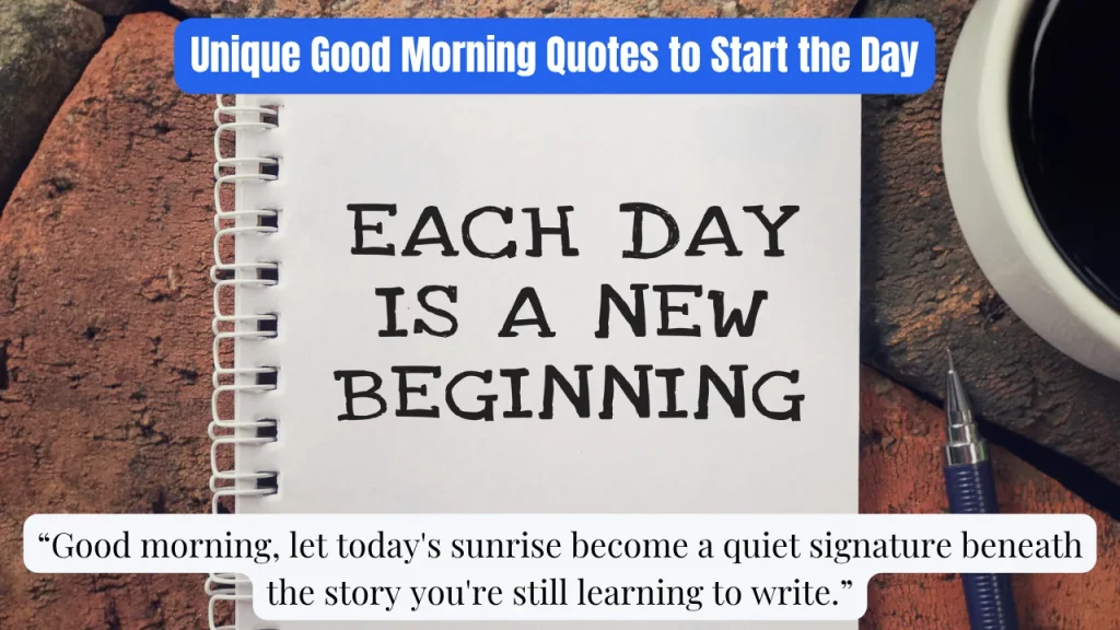 Unique Good Morning Quotes to Start the Day